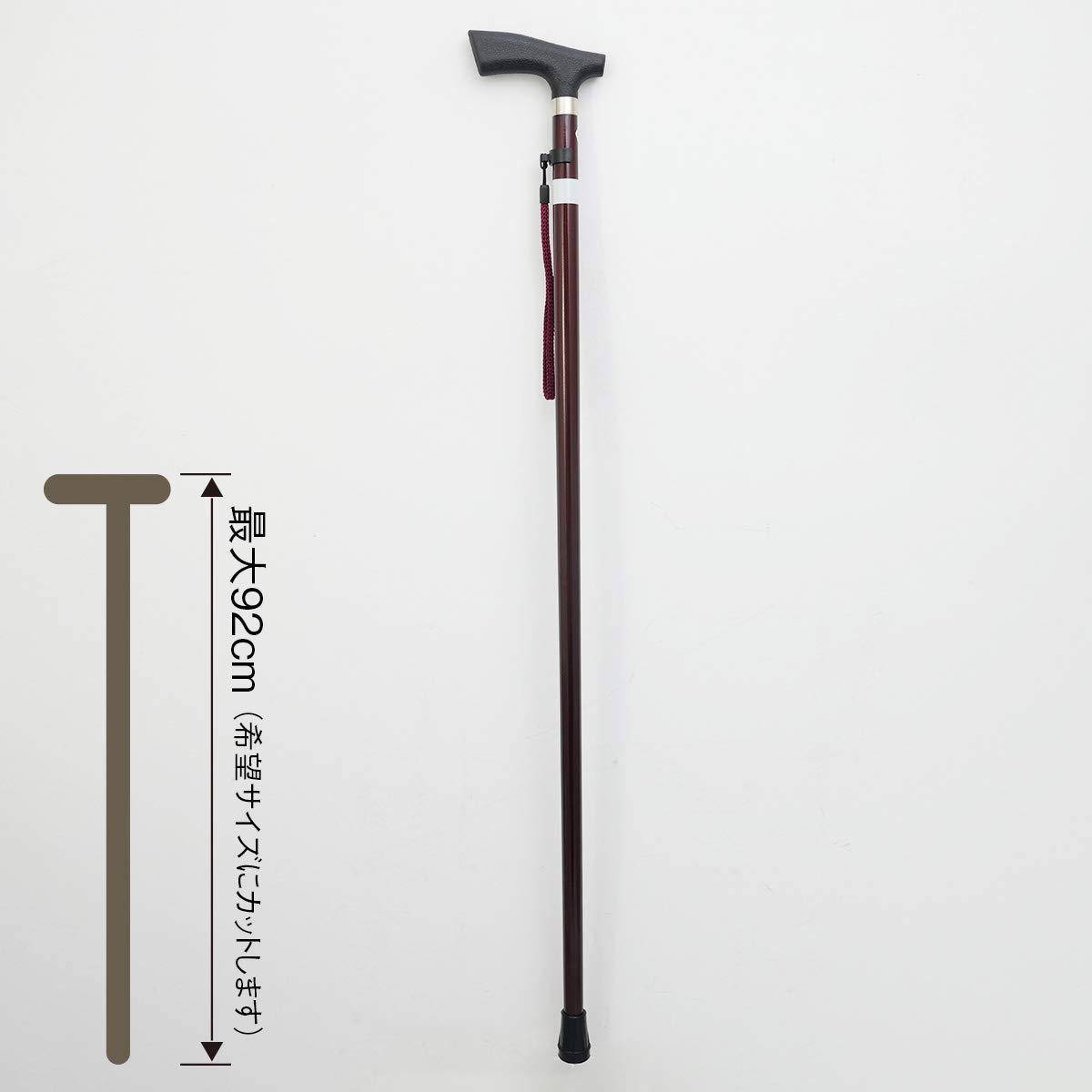 インドネシア産 天然木 杖 118cm インドネシア産 天然木 杖 118cm